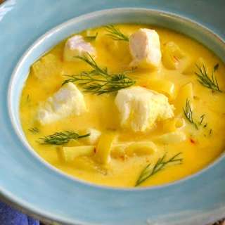 Halibut and Saffron Soup
