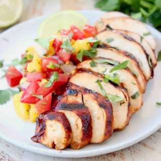 Mango Salsa Chicken with Chipotle Honey Glaze