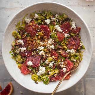 Crispy Brussels Sprouts Blood Orange Salad