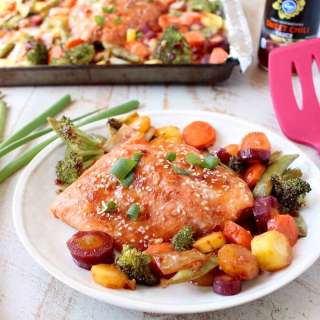 Sheet Pan Salmon with Thai Sweet Chili Sauce