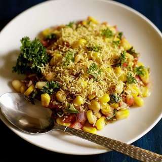 Corn Chaat Recipe | Sweet Corn Chaat