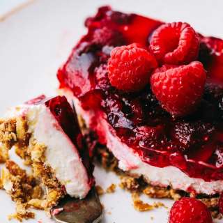 Raspberry Pretzel Salad
