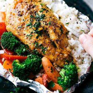 Foil Pack Honey Garlic Chicken