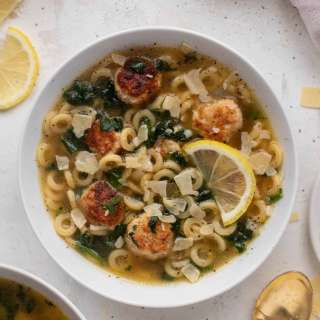 Lemon Chicken Meatball Soup