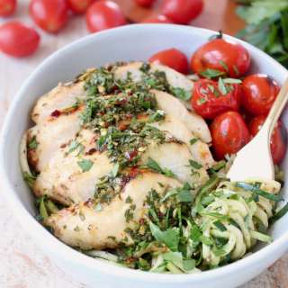 Chimichurri Chicken Zoodle Bowls