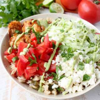 Chili Lime Rice & Shrimp Taco Salad