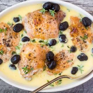 Chicken in Lemon Sauce with Olives