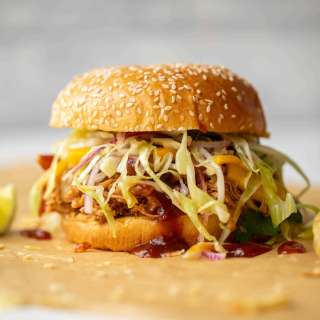 Weeknight BBQ Pulled Chicken Sandwiches with Mango Slaw