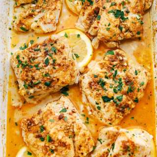 Baked Cajun Garlic Butter Cod