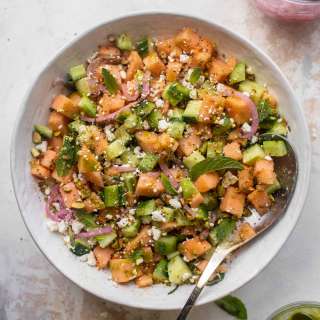 Chopped Cucumber Melon Summer Salad