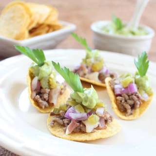 Mini Tacos with Avocado Cream Sauce