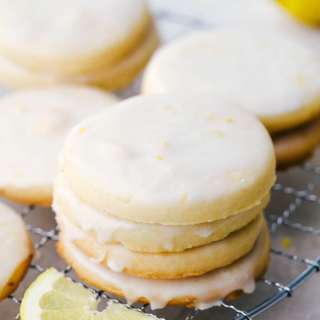 Buttery Lemon Shortbread Cookies with a Glaze