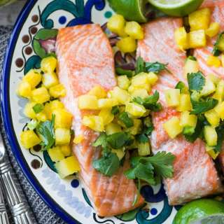Salmon with Pineapple Jalapeño Salsa