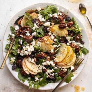 Autumn Arugula House Salad with Fig Vinaigrette