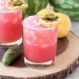 Grilled Jalapeno Watermelon Margaritas