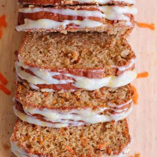 Whole Wheat Carrot Cake Bread with Orange Cream Cheese Icing