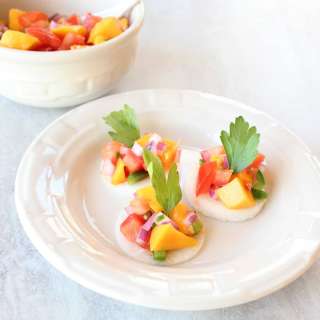 Jicama Chips with Mango Salsa