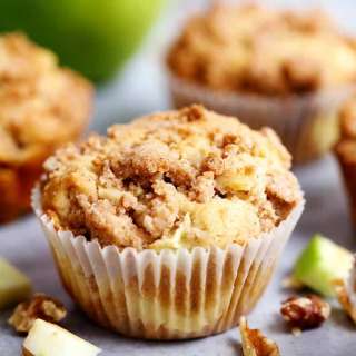 Apple Cream Cheese Crumb Muffins