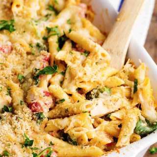 Pesto Alfredo Chicken Casserole