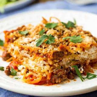 Baked Cream Cheese Spaghetti Casserole