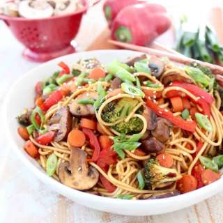 General Tso’s Veggie Noodle Stir Fry