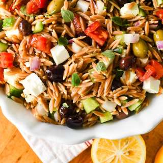 Greek Toasted Orzo Salad
