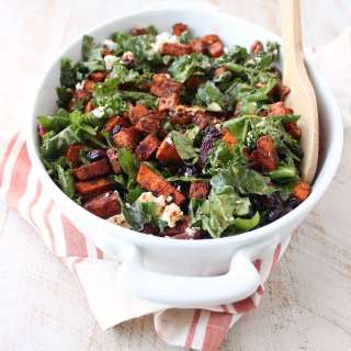 Chili Roasted Sweet Potato & Cranberry Salad