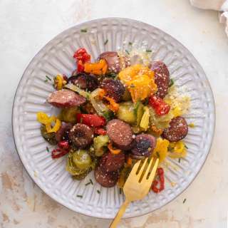 Sheet Pan Smoked Sausage Tortellini