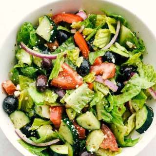 Greek Salad with the BEST Dressing