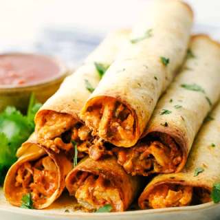 Baked Cream Cheese Chicken Taquitos
