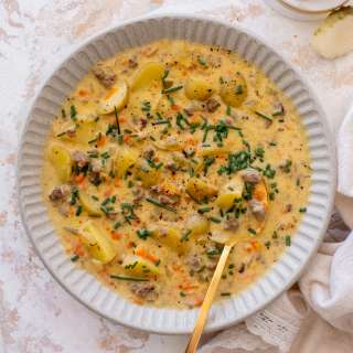 Our Favorite Cheeseburger Soup