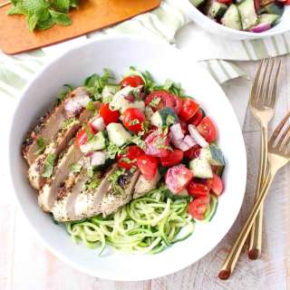 Greek Chicken Zoodle Bowls