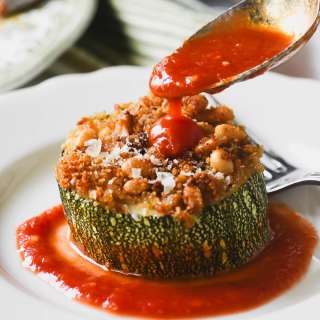 Cheesy Stuffed Zucchini