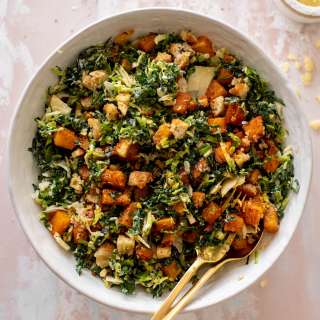 Winter Caesar Salad with Dijon Breadcrumbs