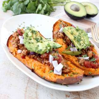 Whole30 Chipotle Chili Stuffed Sweet Potatoes