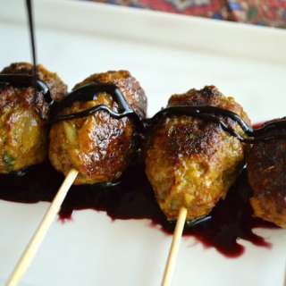 Mini Lamb Koftas with Pomegranate Wine Sauce