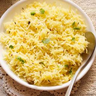 Saffron Rice | Yellow Rice (Indian Style)