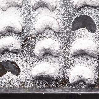 Cardamom Walnut Crescent Cookies