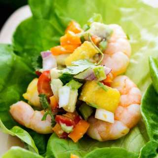 Mango Shrimp Lettuce Wraps