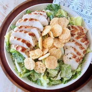 Chicken Caesar Salad with Cashew Caesar Dressing
