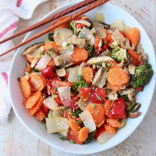 Roasted Asian Vegetables with Soy Ginger Glaze
