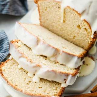 Eggnog Quick Bread with an Eggnog Glaze