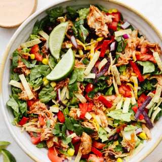 BBQ Chicken Salad with BBQ Cilantro Lime Dressing