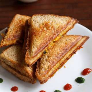 Paneer Bhurji Sandwich Recipe