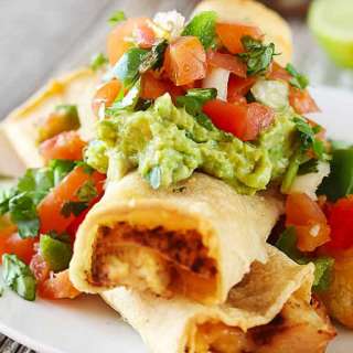 Baked Cheesy Chicken Taquitos