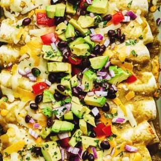 Avocado Black Bean Enchiladas