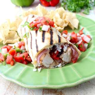Chicken Fajita Grilled Burritos