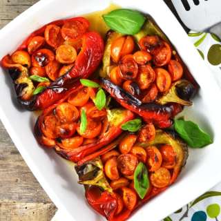 Italian Stuffed Peppers with Tomatoes and Anchovies