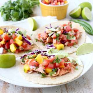 Chipotle Honey Glazed Salmon Tacos