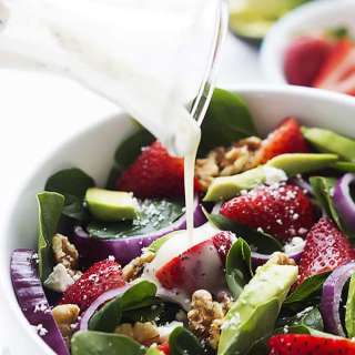Strawberry Avocado Spinach Salad